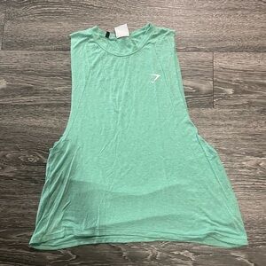 Women’s Green Gymshark be a visionary muscle tank top shirt medium